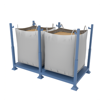 Double bulk bag holders with bags for extra storage